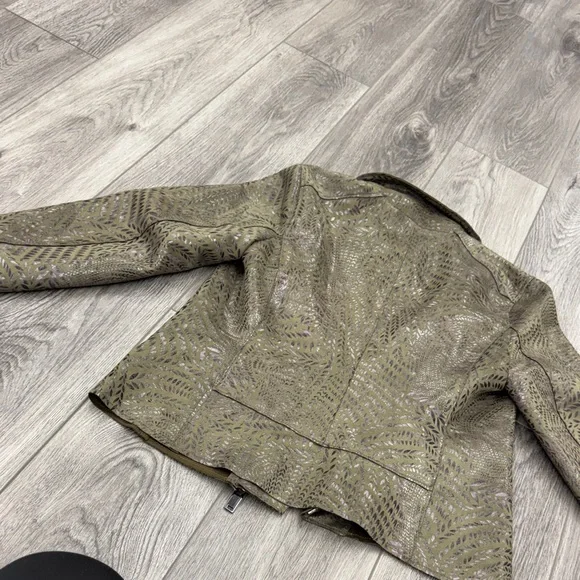 Philosophy Olive Leather Jacket - Picture 6 of 7